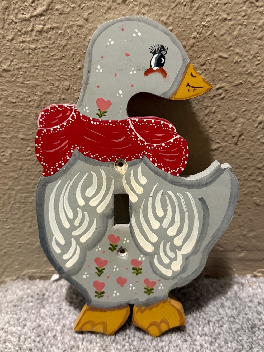 Gray Goose-Shaped Wall Decor Switch Plate Cover